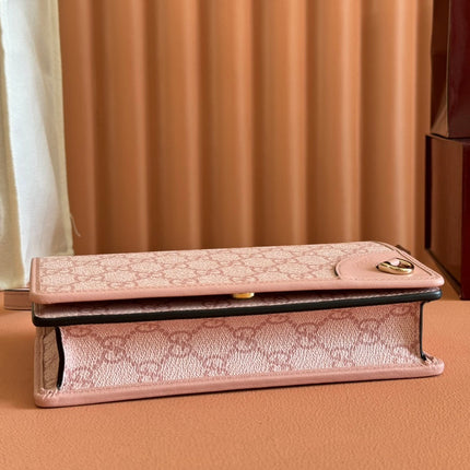 EMBLEM WALLET GG MONOGRAM 20 IN LIGHT PINK SMOOTH CALFSKIN