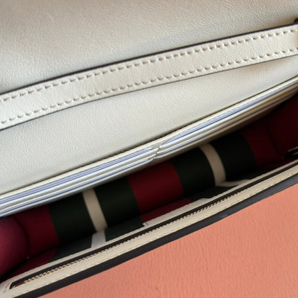 EMBLEM WALLET GG MONOGRAM 20 IN BEIGE AND WHITE SMOOTH CALFSKIN