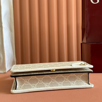 EMBLEM WALLET GG MONOGRAM 20 IN BEIGE AND WHITE SMOOTH CALFSKIN