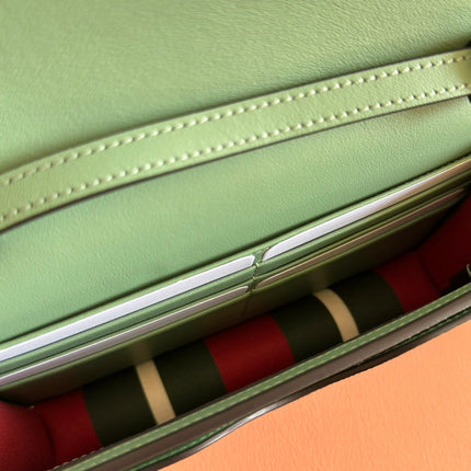 EMBLEM WALLET GG MONOGRAM 20 IN SAGE GREEN SMOOTH CALFSKIN