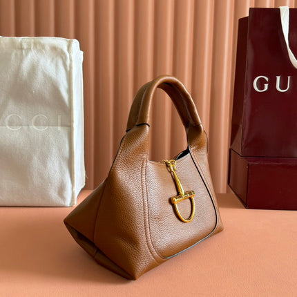 MEDIUM SOFTBIT MAXI SHOULDER BAG 27.5 IN BROWN GRAINY LAMBSKIN