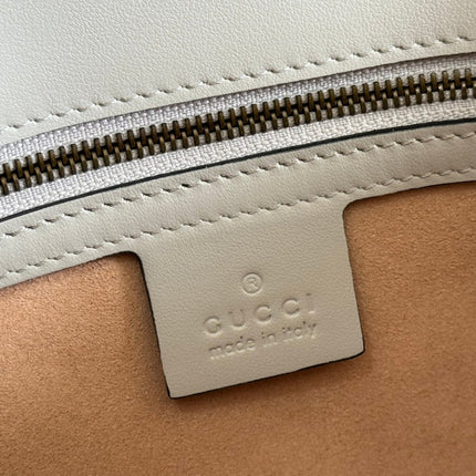 GG MARMONT MATELASSÉ LARGE 26 BAG WHITE CALFSKIN