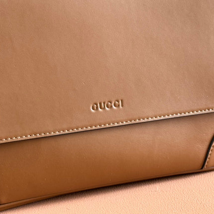 MEDIUM EMBLEM CROSSBODY BAG 29 IN BROWN CALFSKIN