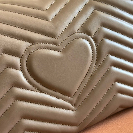 MARMONT SHOULDER BAG 31 IN BEIGE CALFSKIN GOLD CHAIN