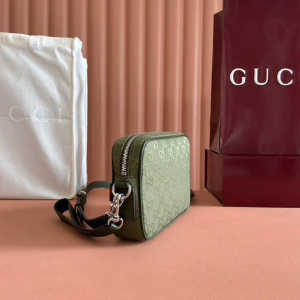 SMALL CROSSBODY BAG 23.5 IN FOREST GREEN GG CANVAS