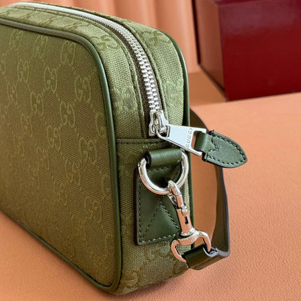 SMALL CROSSBODY BAG 23.5 IN FOREST GREEN GG CANVAS