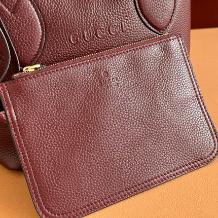 SMALL TOTISSIMA REVERSIBLE TOTE BAG 21 IN ROSSO ANCORA RED CALFSKIN BROWN BEIGE GG CANVAS