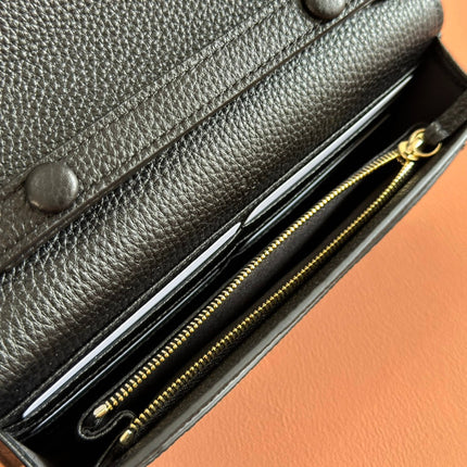GUCCI 25S DIONYSUS WALLET ON CHAIN 20 IN BLACK CALFSKIN