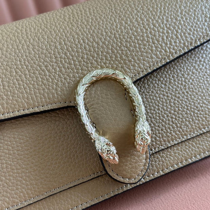 GUCCI 25S DIONYSUS WALLET ON CHAIN 20 IN BROWN CALFSKIN