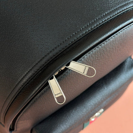 GUCCI 25S OPHIDIA MEDIUM BACKPACK 41 BLACK IN CALFSKIN