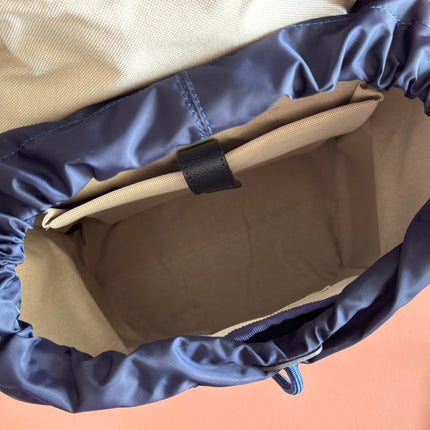 GUCCI 25S OPHIDIA MEDIUM BACKPACK 40 IN DARK BLUE GRAY CALFSKIN