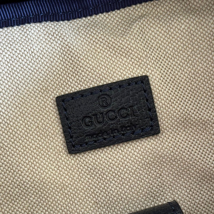 GUCCI 25S OPHIDIA MEDIUM BACKPACK 40 IN DARK BLUE GRAY CALFSKIN