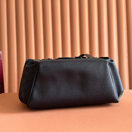 GUCCI 25S OPHIDIA MEDIUM BACKPACK 40 IN DARK BLUE GRAY CALFSKIN