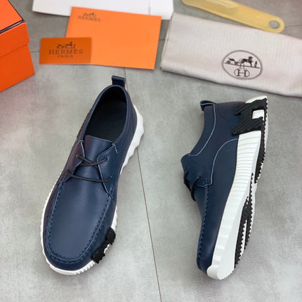 HM INCREASE SNEAKER NAVY CALFSKIN