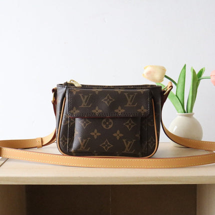 LV 25S SHOULDER BAG 19 IN BROWN MONOGRAM CALFSKIN GOLD HARDWRE