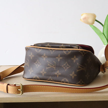 LV 25S SHOULDER BAG 19 IN BROWN MONOGRAM CALFSKIN GOLD HARDWRE