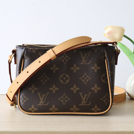 LV 25S SHOULDER BAG 19 IN BROWN MONOGRAM CALFSKIN GOLD HARDWRE