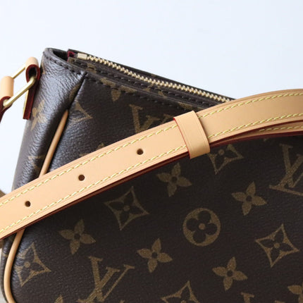 LV 25S SHOULDER BAG 19 IN BROWN MONOGRAM CALFSKIN GOLD HARDWRE