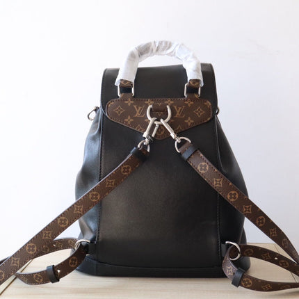 LV 25S MONTSOURIS VIBE 35 IN BLACK LAMBSKIN SILVER HARDWRE