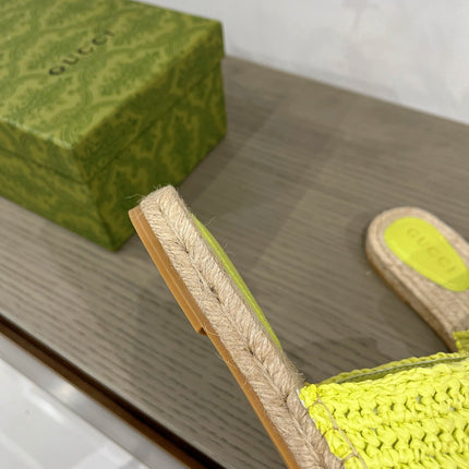 GG INTERLOCKING G ESPADRILLE LEMON FABRIC