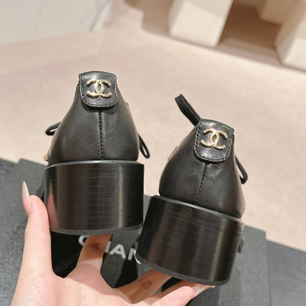 OXFORD SHOES BLACK SHEEPSKIN