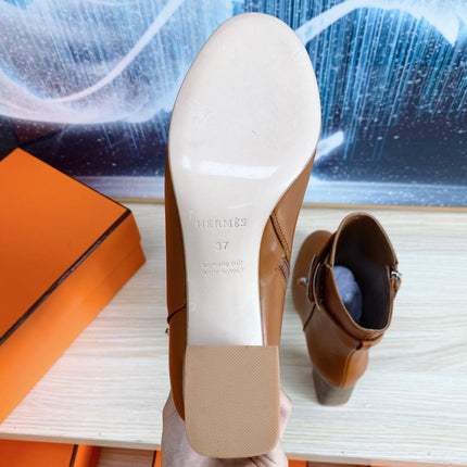 STORY ANKLE BOOT 7 CM IN BRONZE BROWN LAMBSKIN