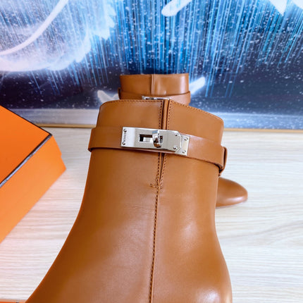 STORY ANKLE BOOT 7 CM IN BRONZE BROWN LAMBSKIN