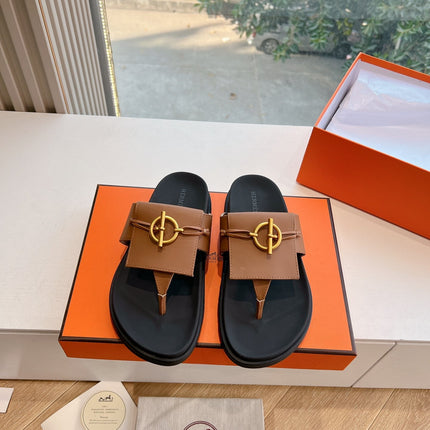 JOYCE SANDAL IN BRONZE BROWN CALFSKIN