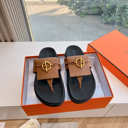 JOYCE SANDAL IN BRONZE BROWN CALFSKIN