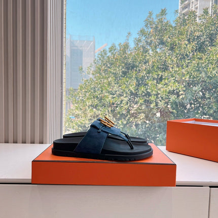 JOYCE SANDAL IN NAVY BLUE SUEDE