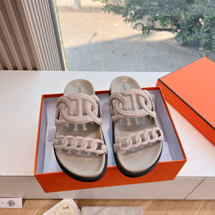 EXTRA SANDAL IN NUDE BEIGE CALFSKIN