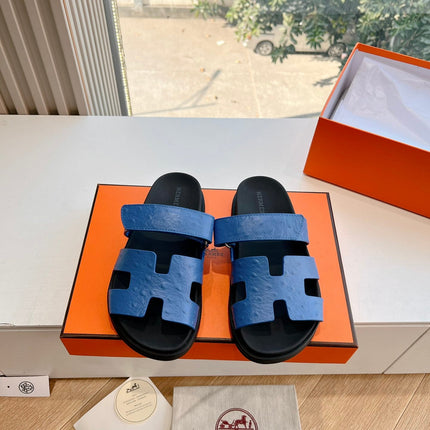 CHYPRE SANDAL IN COBALT BLUE GRAINED CALFSKIN