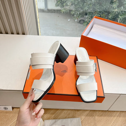 KUTE 60 SANDAL IN WHITE CALFSKIN