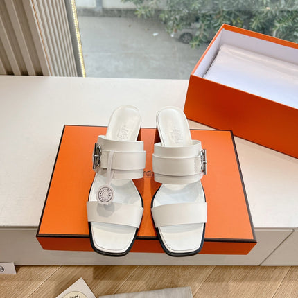 KUTE 60 SANDAL IN WHITE CALFSKIN