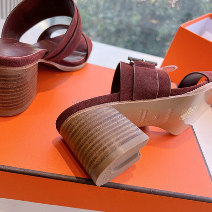 KUTE 60 SANDAL IN CHESTNUT BROWN SUEDE