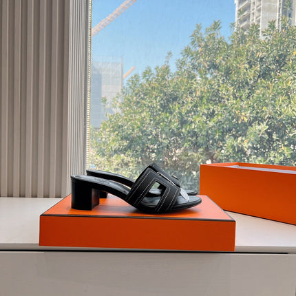 0ASIS SANDAL IN BLACK MIX WHITE CALFSKIN