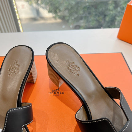 0ASIS SANDAL IN BLACK CALFSKIN