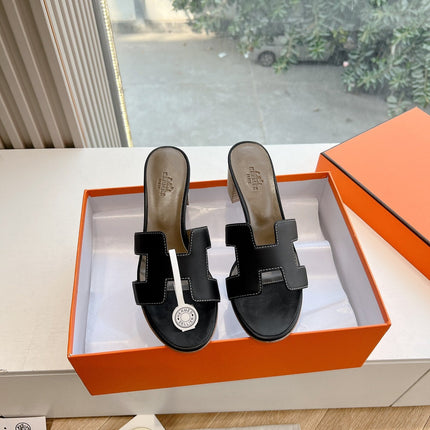 0ASIS SANDAL IN BLACK CALFSKIN