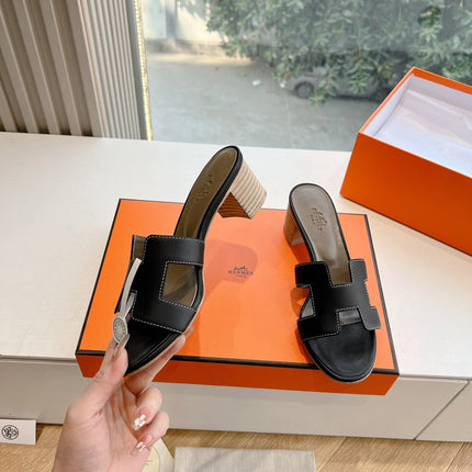 0ASIS SANDAL IN BLACK CALFSKIN