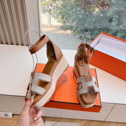 ELDA ESPADRILLE IN WHITE FABRIC AND BRONZE BROWN CALFSKIN