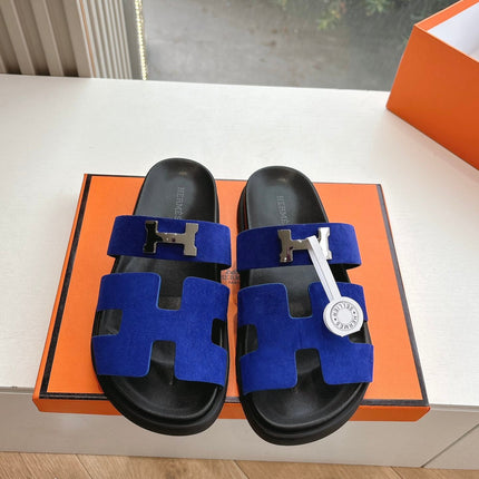 CHYPRE SANDAL IN COBALT BLUE SUEDE