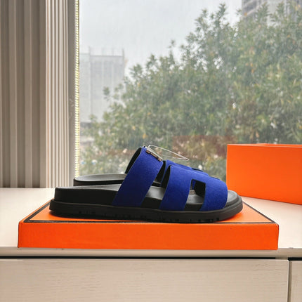 CHYPRE SANDAL IN COBALT BLUE SUEDE