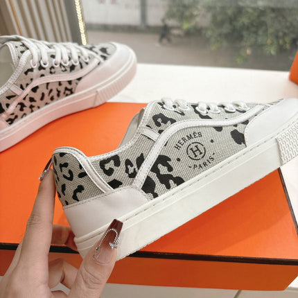 GET SNEAKER IN BLACK MIX PALE GRAY MAXI CANVAS AND CALFSKIN