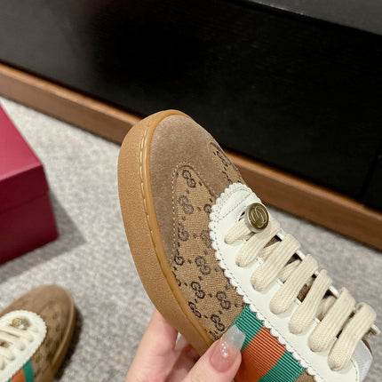 GG & ADIDAS SNEAKER LIGHT BROWN FABRIC