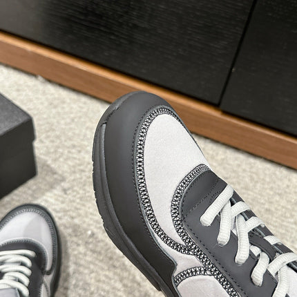 CLASSIC TRAINER IN GREY MIX BLACK FABRIC