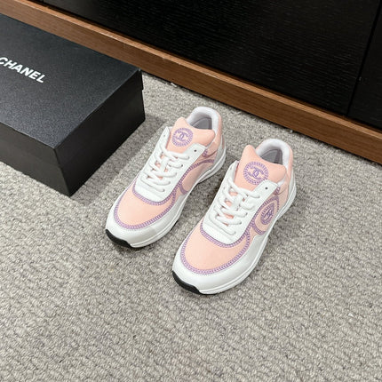 CLASSIC TRAINER IN LIGHT PINK MIX WHITE FABRIC