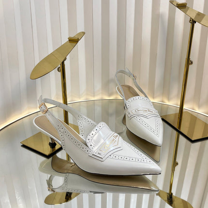 BOY SLINGBACK PUMP 35MM 25S IN WHITE CALFSKIN