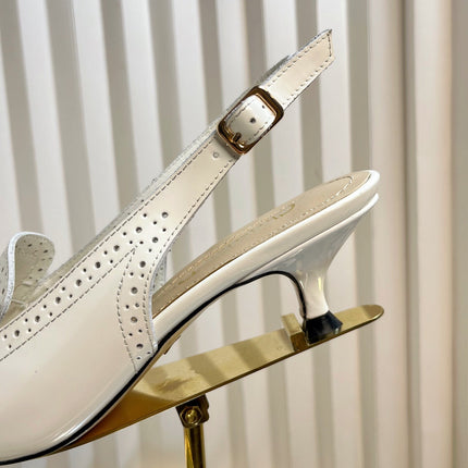 BOY SLINGBACK PUMP 35MM 25S IN WHITE CALFSKIN