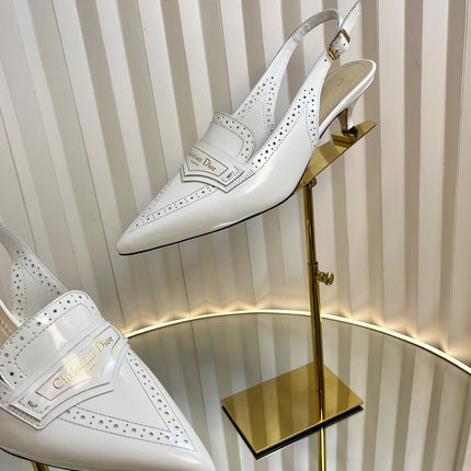 BOY SLINGBACK PUMP 35MM 25S IN WHITE CALFSKIN