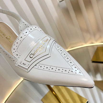 BOY SLINGBACK PUMP 35MM 25S IN WHITE CALFSKIN